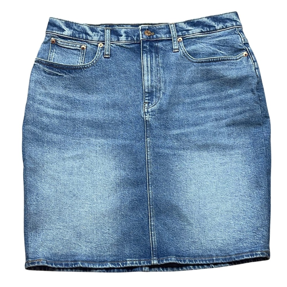 J.Crew Denim Skirt Women's 31T Blue Wash Reimagined‎ Cotton Blend Casual